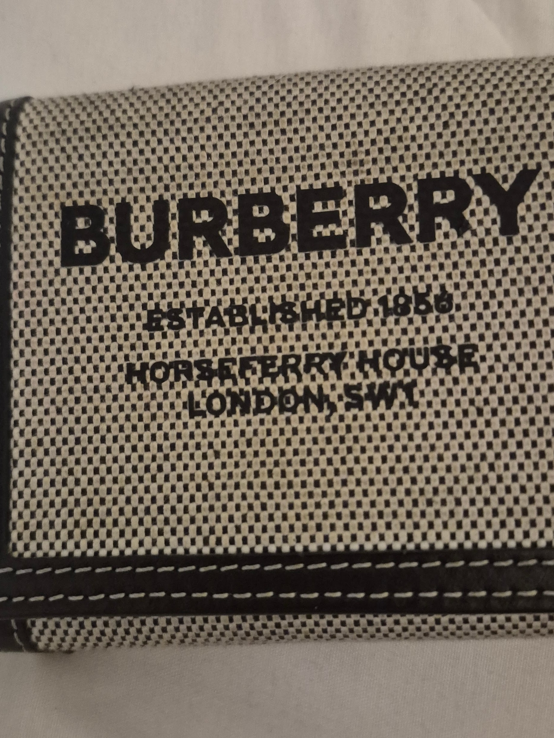 Burberry Horseferry Print Canvas & Leather French Wallet